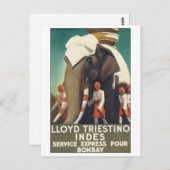 ロヤトリエスティノインデスサービス表現ポーボンベイ ポストカード (正面/裏面)