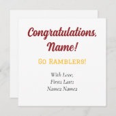 ロヨラ大学シカゴ・ゴーランブラーズ！ギフトタグ シーズンカード (正面/裏面)