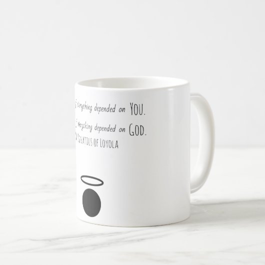 ロヨラ·ミュグの聖イグネイシャス·引用文 コーヒーマグカップ (正面右)