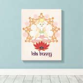 ロラバニーヨガロータスポーズ キャンバスプリント (インサイチュ (ウッドフロア))