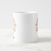 ロラバニーヨガロータスポーズ ジャンボコーヒーマグカップ (正面)