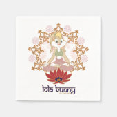 ロラバニーヨガロータスポーズ スタンダードカクテルナプキン (正面)