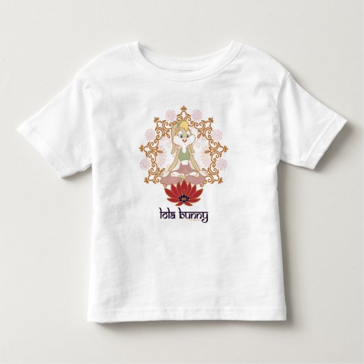 ロラバニーヨガロータスポーズ トドラーTシャツ (正面)