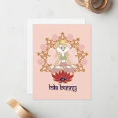 ロラバニーヨガロータスポーズ ノートカード (正面/裏面インサイチュ)