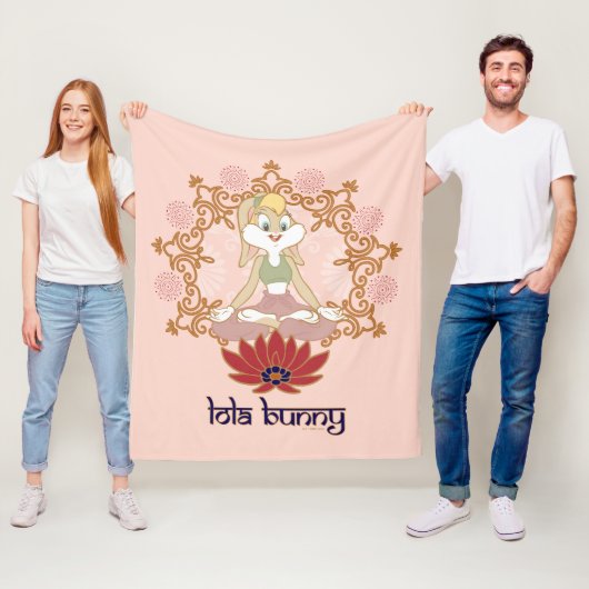 ロラバニーヨガロータスポーズ フリースブランケット (インサイチュ)