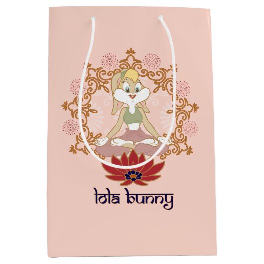 ロラバニーヨガロータスポーズ ミディアムペーパーバッグ (正面)