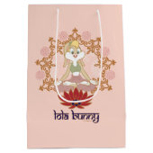 ロラバニーヨガロータスポーズ ミディアムペーパーバッグ (裏面)