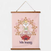 ロラバニーヨガロータスポーズ 吊り下げ型タペストリー (正面)