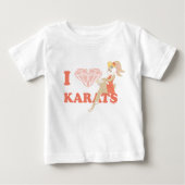 ロラバニーIハート金 ベビーTシャツ (正面)