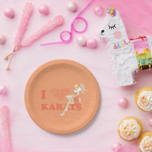 ロラバニーIハート金 ペーパープレート (パーティー)