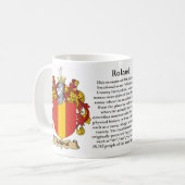 ロランド、起源、意味および頂上 コーヒーマグカップ (正面左)