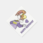 ロラ・チューンスクワッド™バーシティハート スタンダードカクテルナプキン (角)