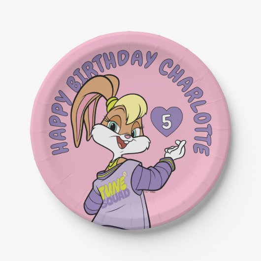 ロラ・チューンスクワッド™バーシティハート ペーパープレート (正面)