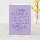 ロラ「ドールなんて呼ぶな」 カード (黄色い花)