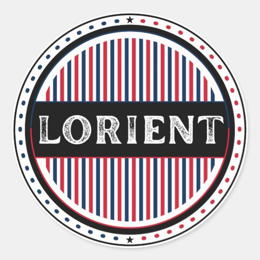 ロリアン市への誇りエンブレム - フランスのアイデンティティ ラウンドシール (正面)