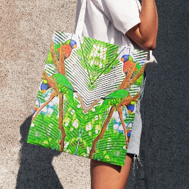 ロリカラフルスの枝 – パロッツ – 絵画s トートバッグ