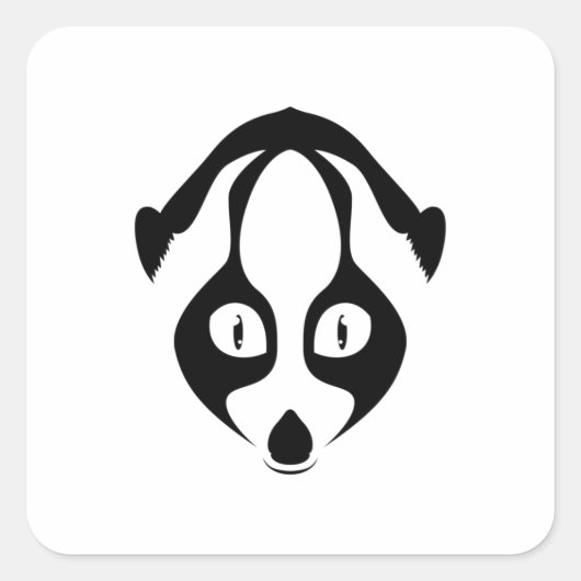 ロリス顔 スクエアシール (正面)