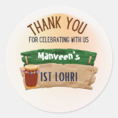 ロリパーソナライズされたーをテーマにした丸シール ラウンドシール (正面)