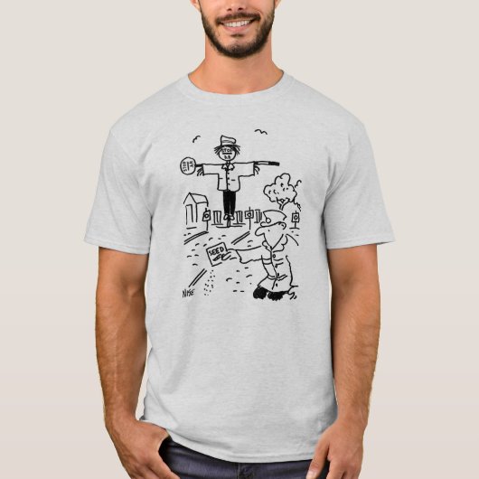 ロリポップマンがガーデニングをして種をまく Tシャツ (正面)