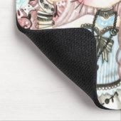 ロリータのスタイルのかわいい猫の女の子 マウスパッド (コーナー)