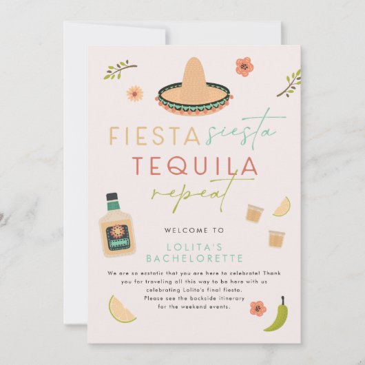 ロリータフィエスタシエスタテキラバッハ歓迎レター (正面)