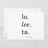 ロリータ – ウラジミール・ナボコフ ポストカード (正面/裏面)