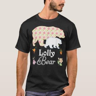 ロリーフローラフラワークマかわいい家族ママおばあちゃん Tシャツ