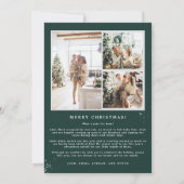 ロリー ウィンター パイン ジョイ フォト コラージュ クリスマス カード (裏面)
