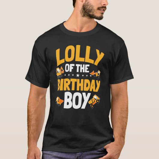 ロリー・オブ・ザ・誕生日・ボーイ・建築・ワーカー Tシャツ (正面)