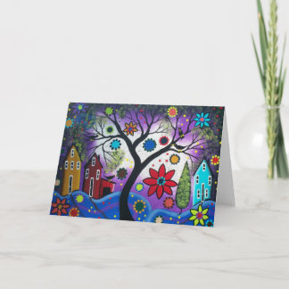 ロリ地方の挨拶状による民芸の虹のたそがれ カード