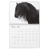 ロリ地方アン著2019年のFriesianの馬のカレンダーの時 カレンダー (2月 2027)