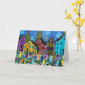 ロリ地方EVERETTの挨拶状による民芸の働き者 カード (黄色い花)