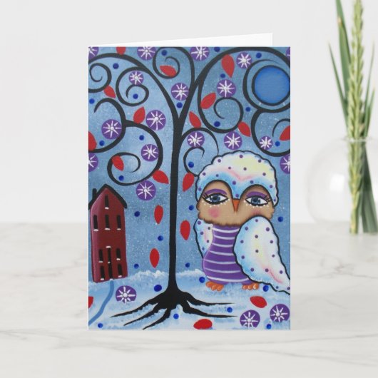 ロリ地方EVERETTの挨拶状による民芸の雪の薄片 シーズンカード (正面)