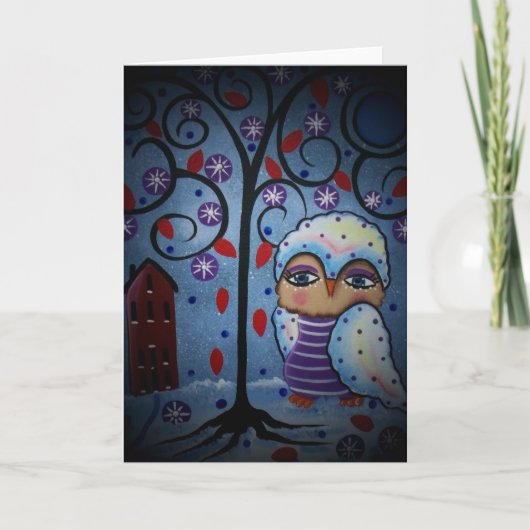 ロリ地方EVERETTの挨拶状による民芸の雪の薄片 シーズンカード (正面)