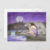 ロリ・カレルズによる星空の夜のグリーティングカード ポストカード (正面/裏面)