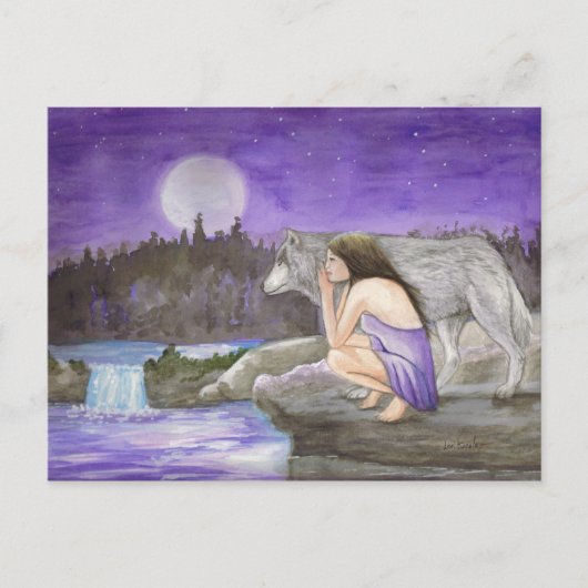 ロリ・カレルズによる星空の夜のグリーティングカード ポストカード (正面)