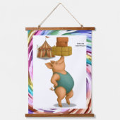 ロルフとペトラのバランス芸 吊り下げ型タペストリー (正面)