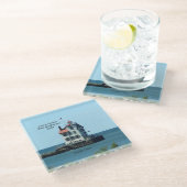 ロレインハーバーウェスト防波堤ライトガラスコースター ガラスコースター (アングル)