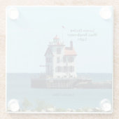 ロレインハーバーウェスト防波堤ライトガラスコースター ガラスコースター (裏面)