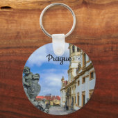 ロレト・プラハ教会の石天使と階段 キーホルダー (正面)