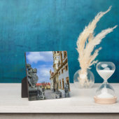 ロレト・プラハ教会の石天使と階段 フォトプラーク (インサイチュ)