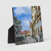 ロレト・プラハ教会の石天使と階段 フォトプラーク (正面)