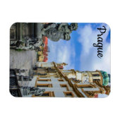 ロレト・プラハ教会の石天使と階段 マグネット (横)