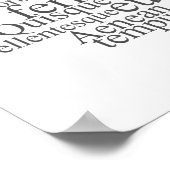 ロレムIpsum Word Cloud – グレーバージョン ポスター (角)