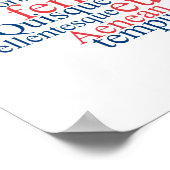 ロレムIpsum Word Cloud - Red-Blueバージョン ポスター (角)