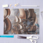 ロレンツォ·ア·カストロの「海戦」 薄葉紙 (クラフト)