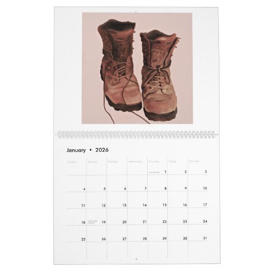 ロレンツォAguayo著絵画 カレンダー (1月 2026)