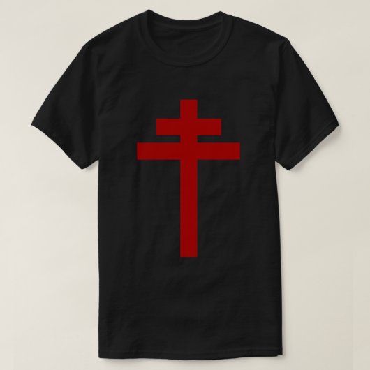 ロレーヌの十字架 – Knights Templar – 聖杯 – Tシャツ (デザイン正面)