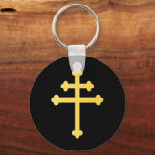 ロレーヌ十字架 キーホルダー (正面)