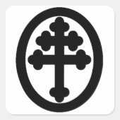 ロレーヌ十字架 スクエアシール (正面)
